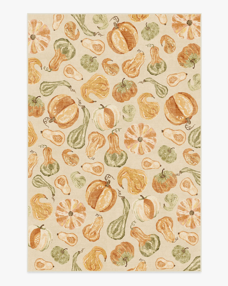 Harvest Veggies — Halı, Krem Çok Renkli, AREA, beyaz zemin, 6x9