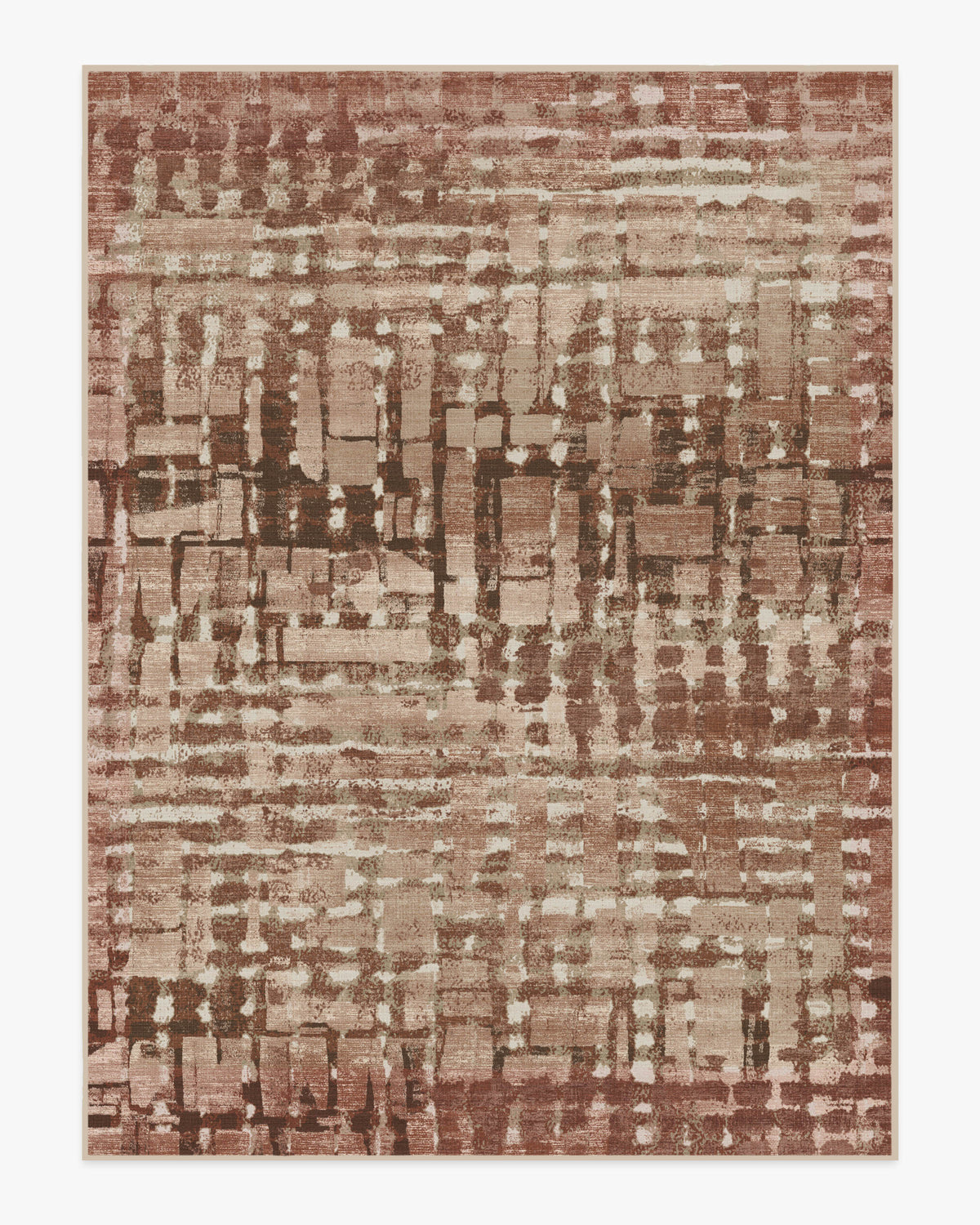 Brooklyn — Halı, Bakır Kil, AREA, beyaz zemin, 9x12