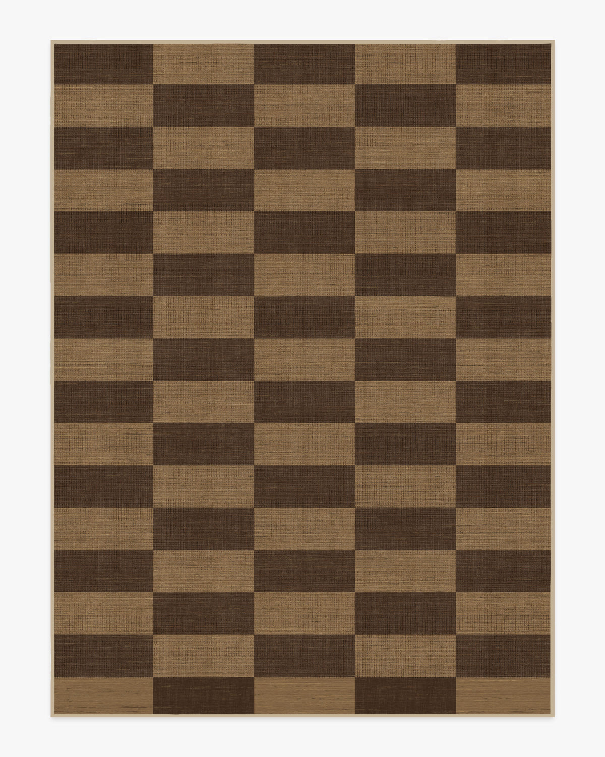 Yates Check — Halı, Kahverengi, AREA, beyaz zemin, 9x12