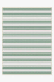 Marina Stripe — Halı, Adaçayı Yeşili, AREA, beyaz zemin, 9x12