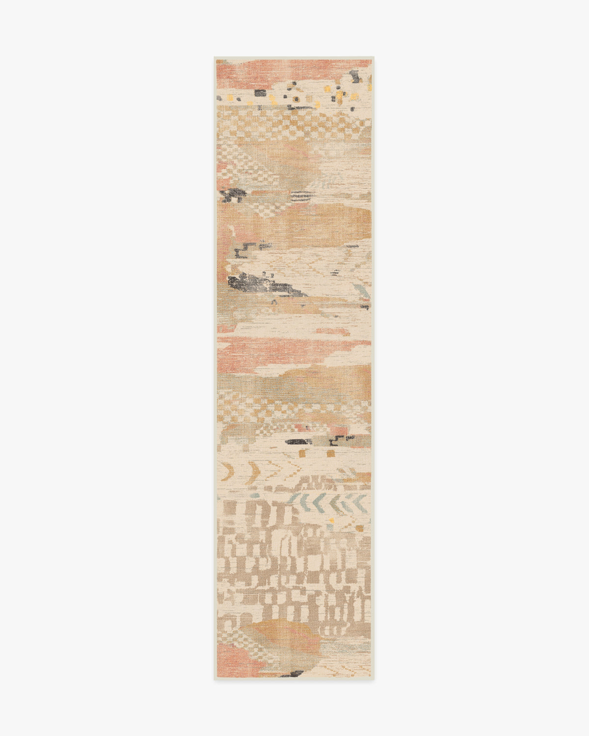 Gaia — Halı, Fildişi Çok Renkli, RUNNER, beyaz zemin, 2x10