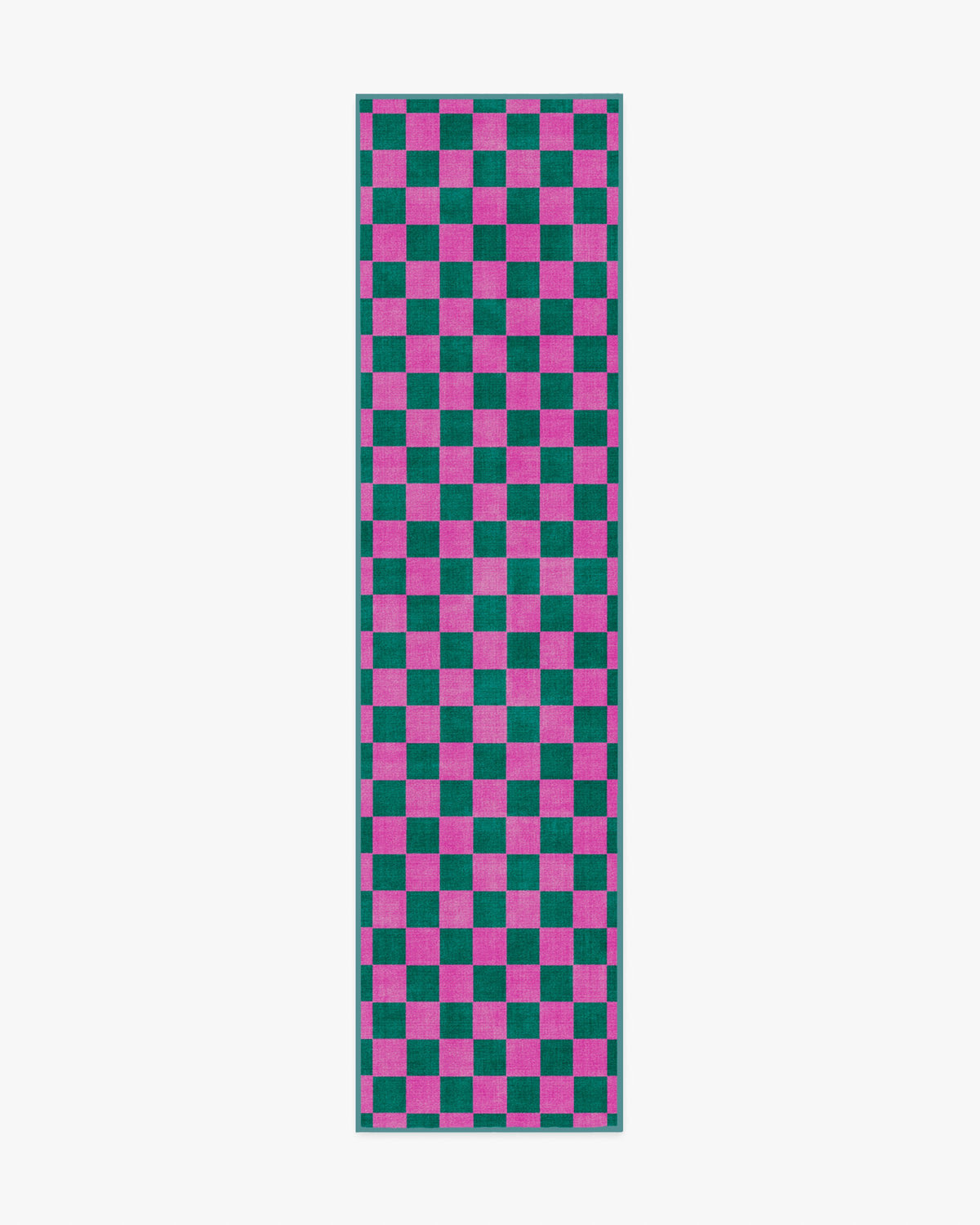 Nonnas Checkerboard — Halı, Yeşil Lavanta, RUNNER, beyaz zemin, 2x10