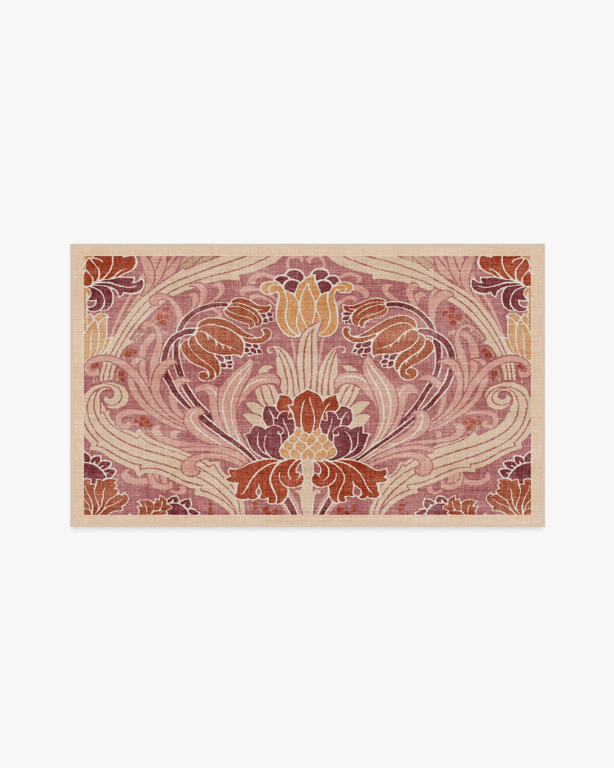 Flourish — Halı, Gül, AREA, beyaz zemin, 3x5