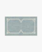 Chrysler Border Chambray — Halı, Mavi, AREA, beyaz zemin, 3x5