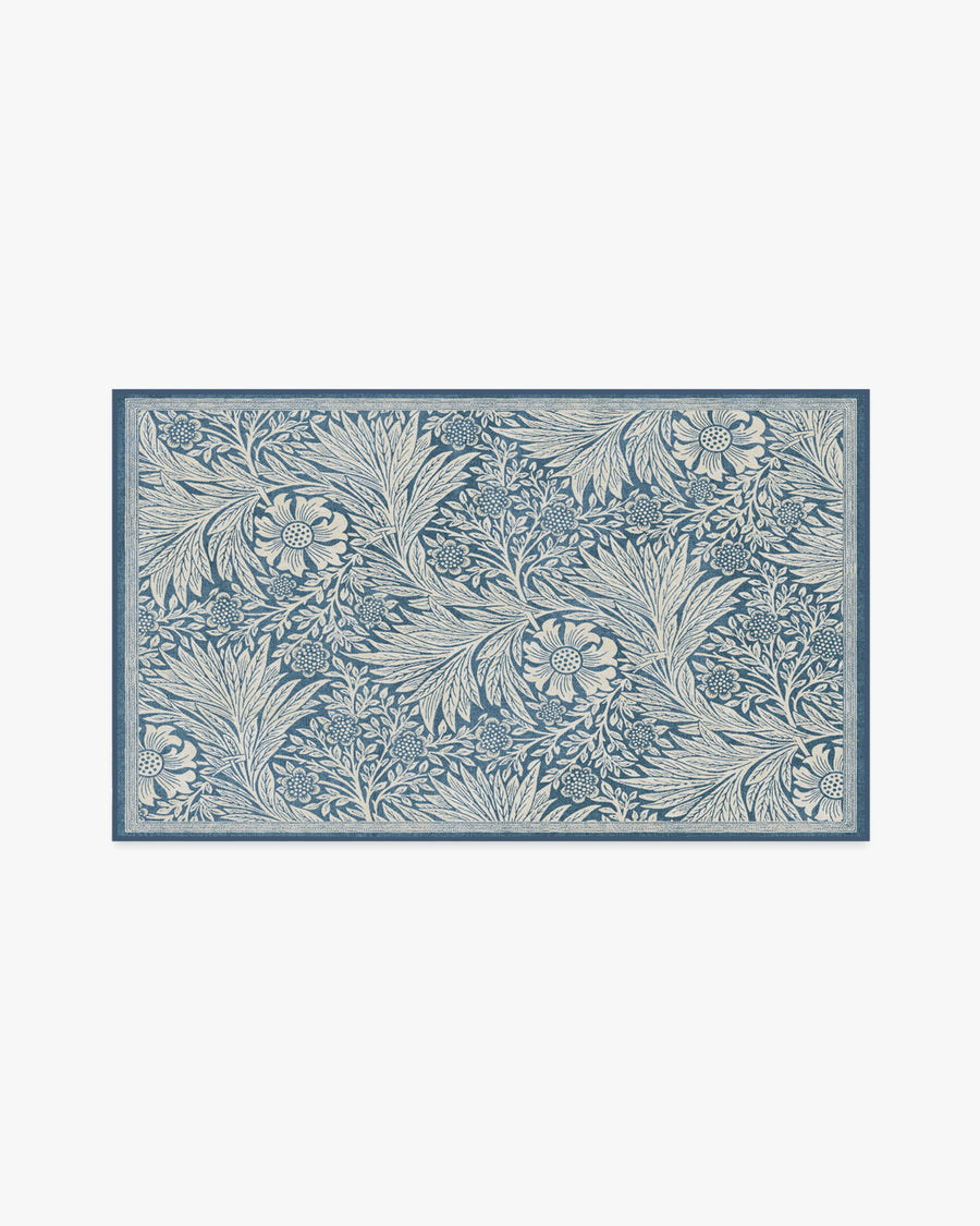 Morris And Co Marigold — Halı, Mavi, AREA, beyaz zemin, 3x5