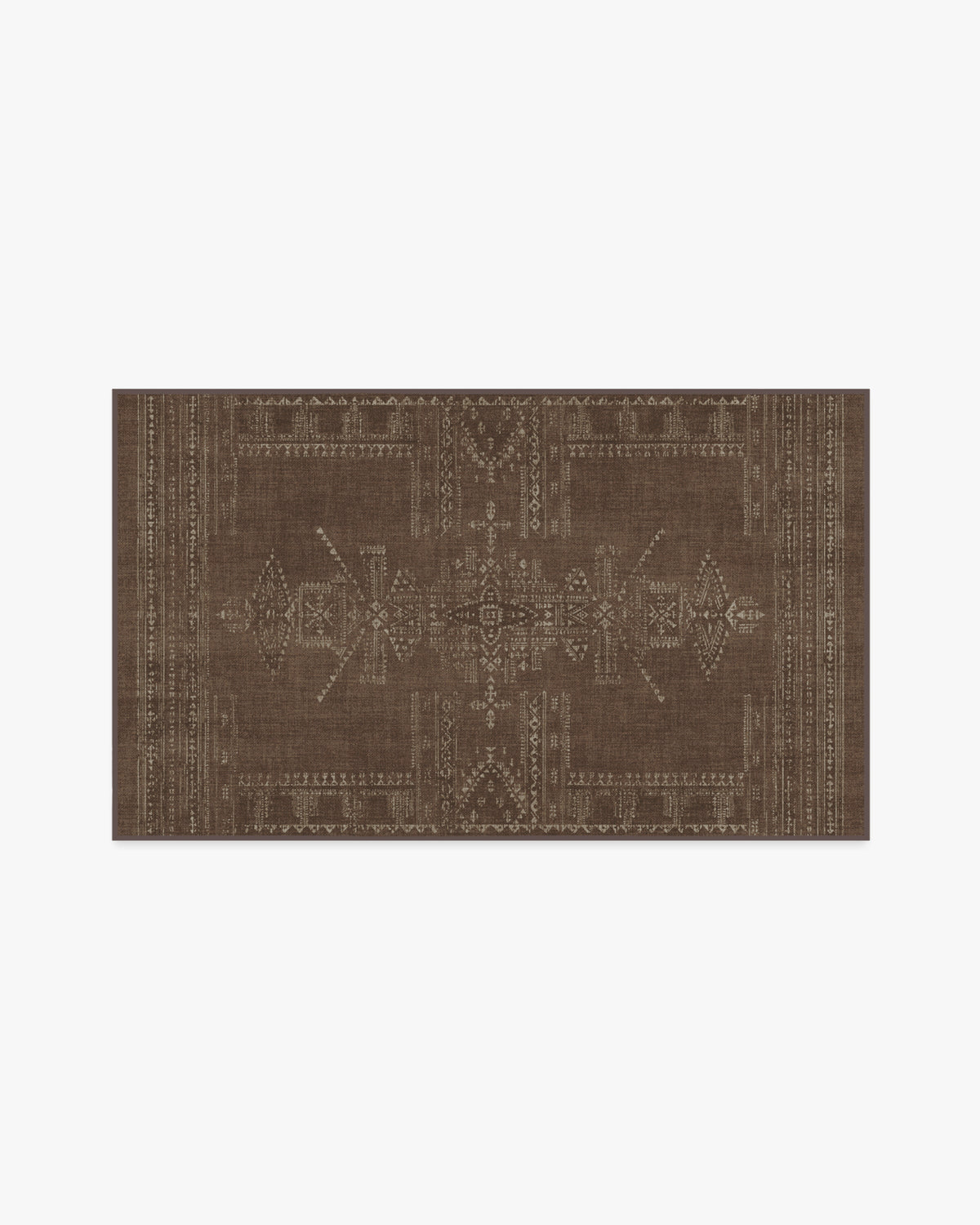 Amira — Halı, Kahverengi, AREA, beyaz zemin, 3x5