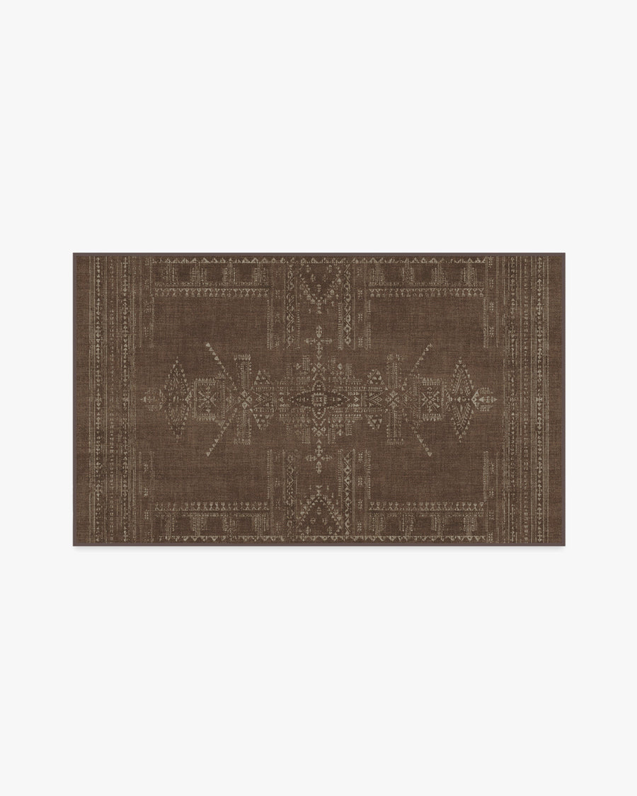 Amira — Halı, Kahverengi, AREA, beyaz zemin, 3x5