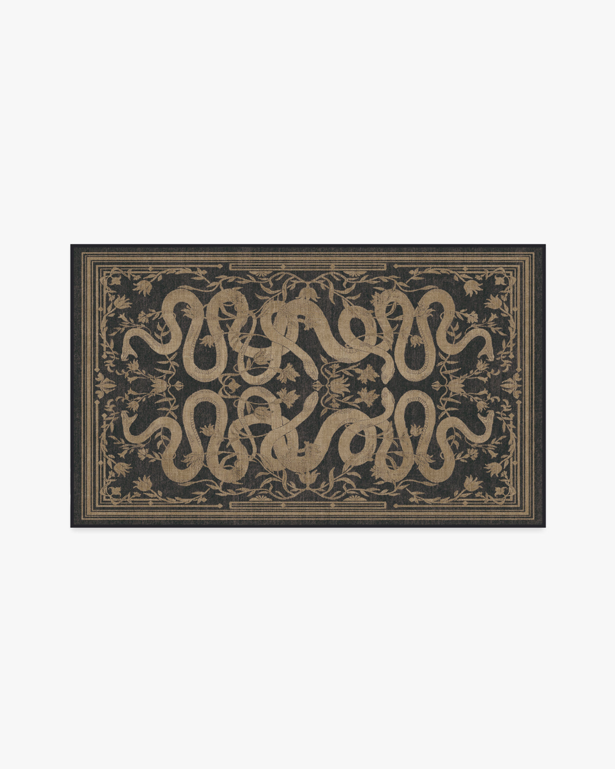 Sumaya — Halı, Yumuşak Siyah, AREA, beyaz zemin, 3x5