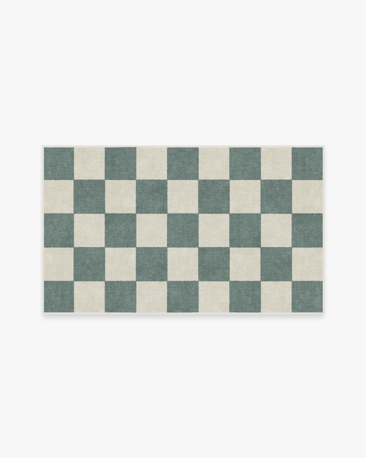 Jaque Checkered — Halı, Arduvaz Yeşil, AREA, beyaz zemin, 3x5