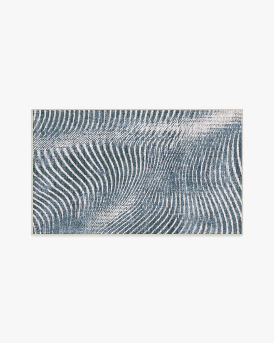 Wesley — Halı, Mavi, AREA, beyaz zemin, 3x5