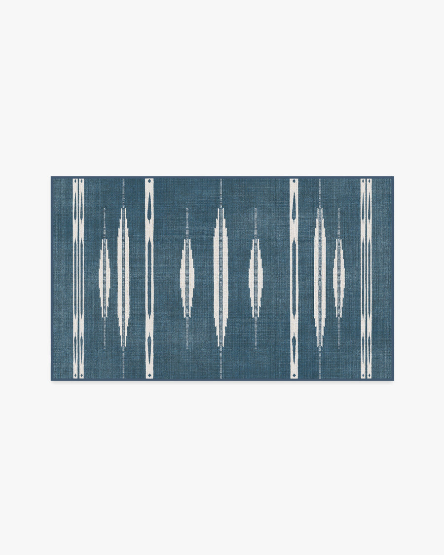 Raye — Halı, Çivit Fildişi, AREA, beyaz zemin, 3x5