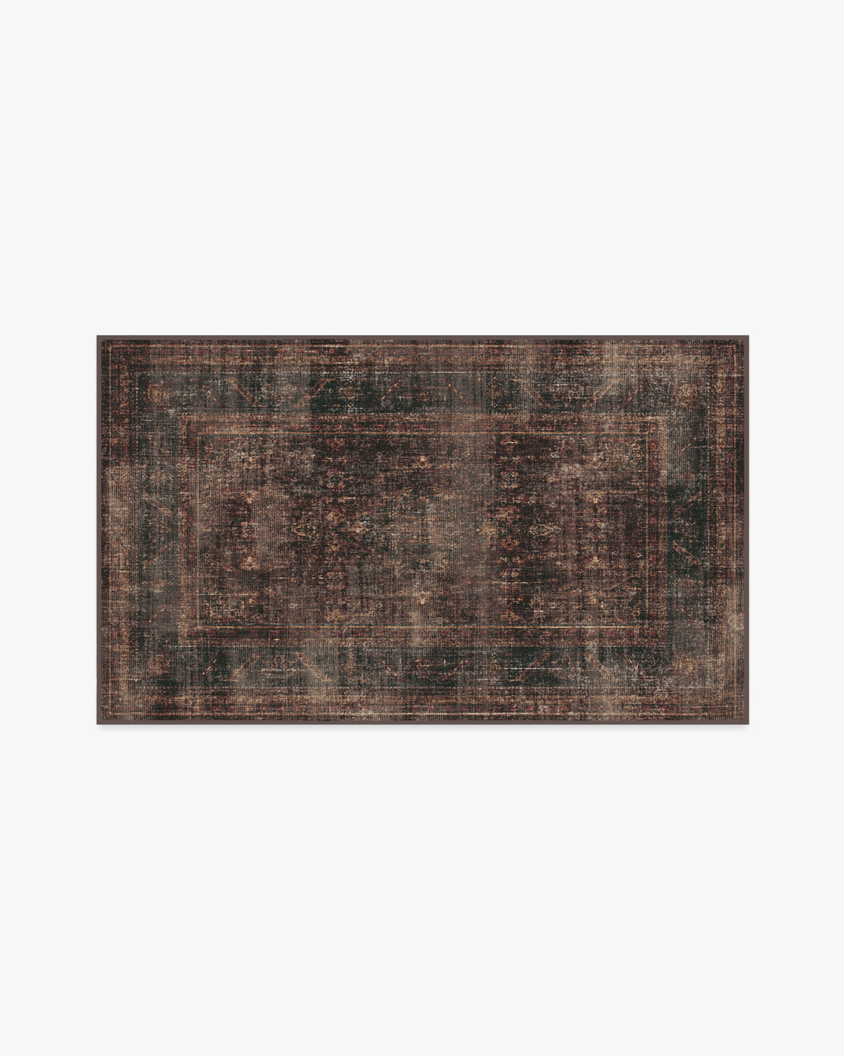 Rowan — Halı, Bordeaux Kahverengi, AREA, beyaz zemin, 3x5