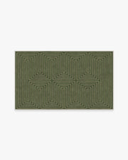 Labyrinth — Halı, Fern Yeşil, AREA, beyaz zemin, 3x5