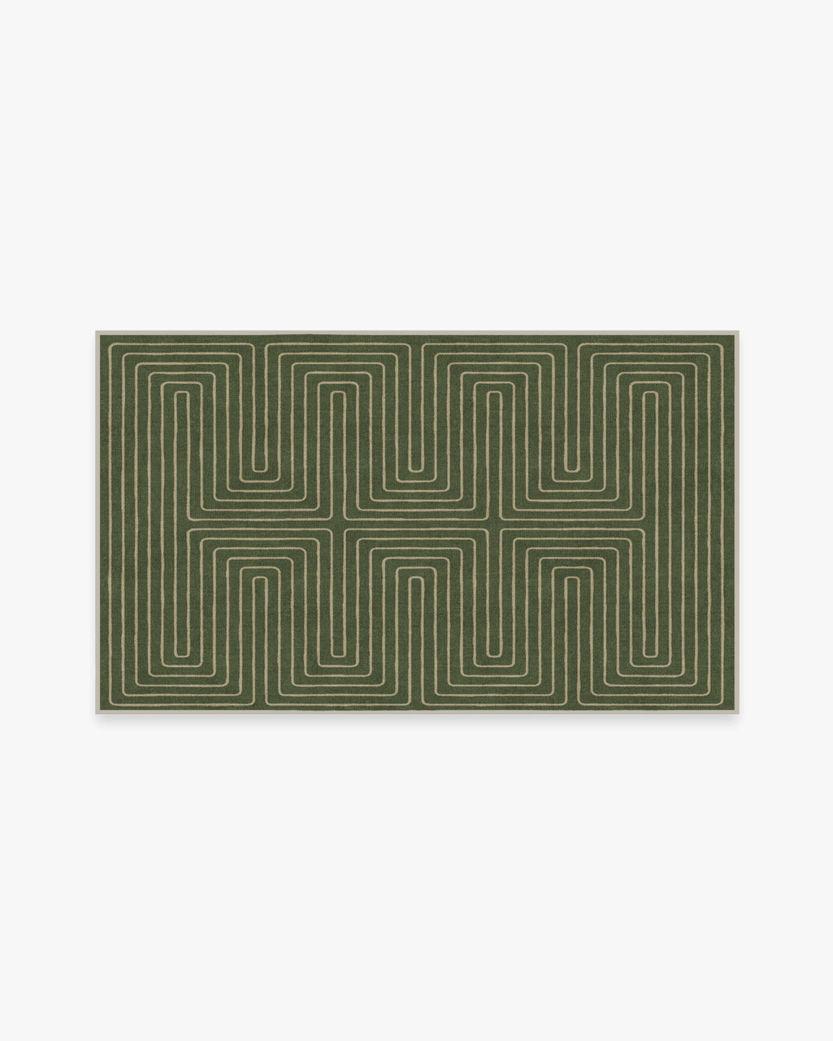 Labyrinth — Halı, Fern Yeşil, AREA, beyaz zemin, 3x5