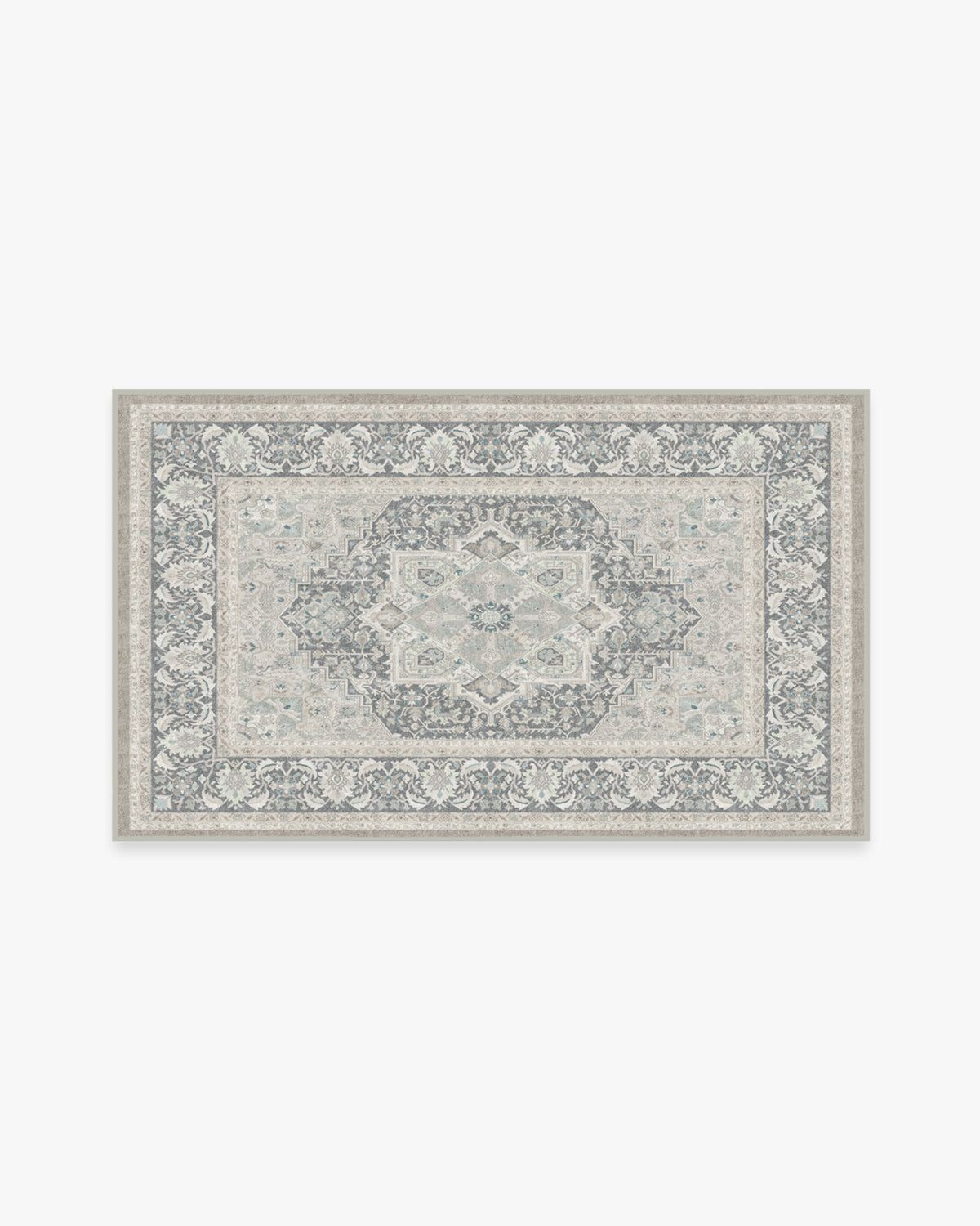 Hendesi Heriz — Halı, Abalone, AREA, beyaz zemin, 3x5