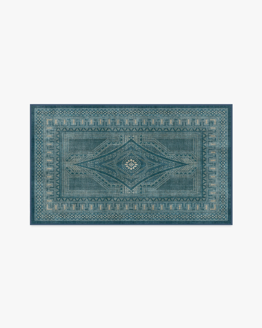 Nomad — Halı, Mavi, AREA, beyaz zemin, 3x5