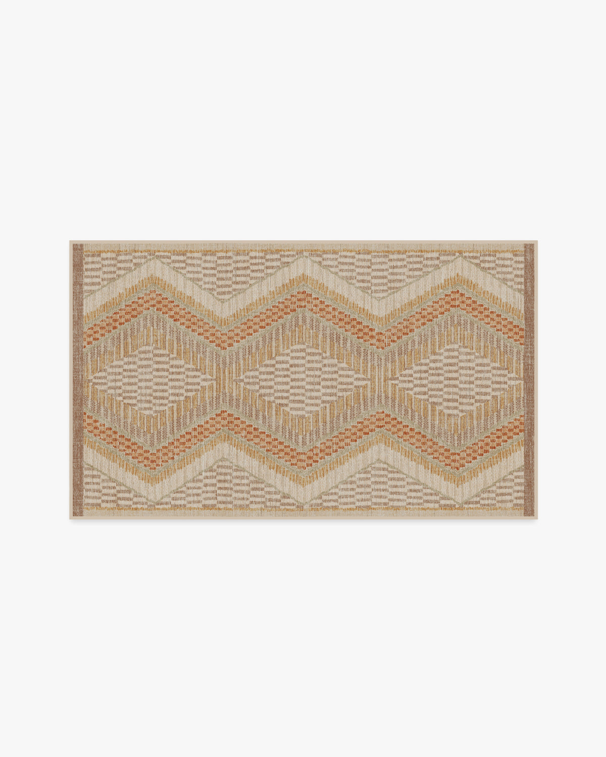 Justina Blakeney Etta — Halı, Doğal Terra, AREA, beyaz zemin, 3x5