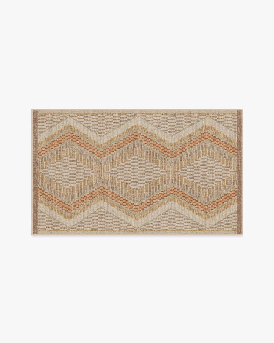 Justina Blakeney Etta — Halı, Doğal Terra, AREA, beyaz zemin, 3x5
