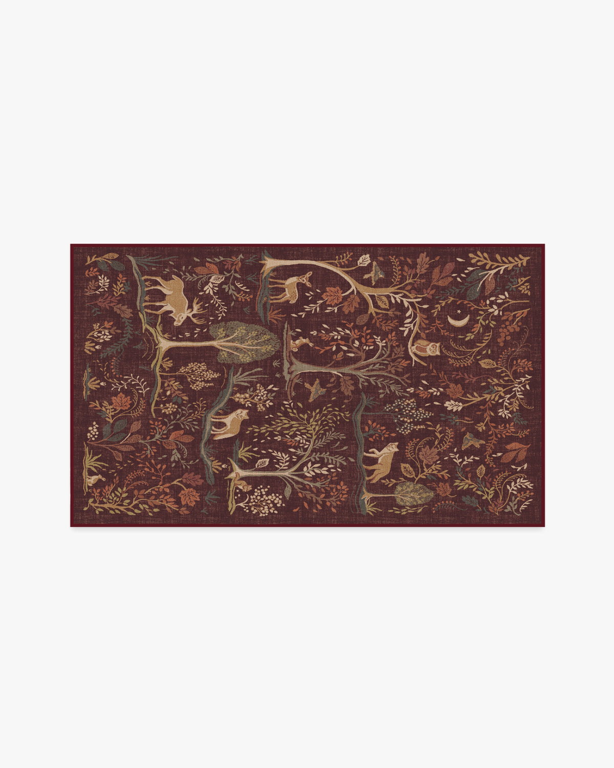 Wilder — Halı, Bordo Çok Renkli, AREA, beyaz zemin, 3x5