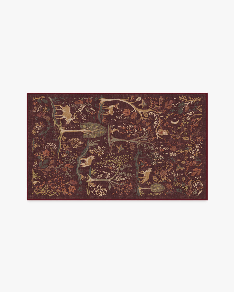 Wilder — Halı, Bordo Çok Renkli, AREA, beyaz zemin, 3x5