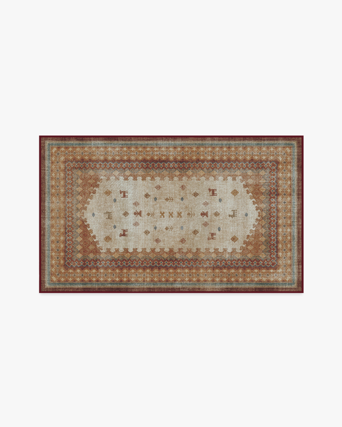 Mitra — Halı, Çok Renkli, AREA, beyaz zemin, 3x5