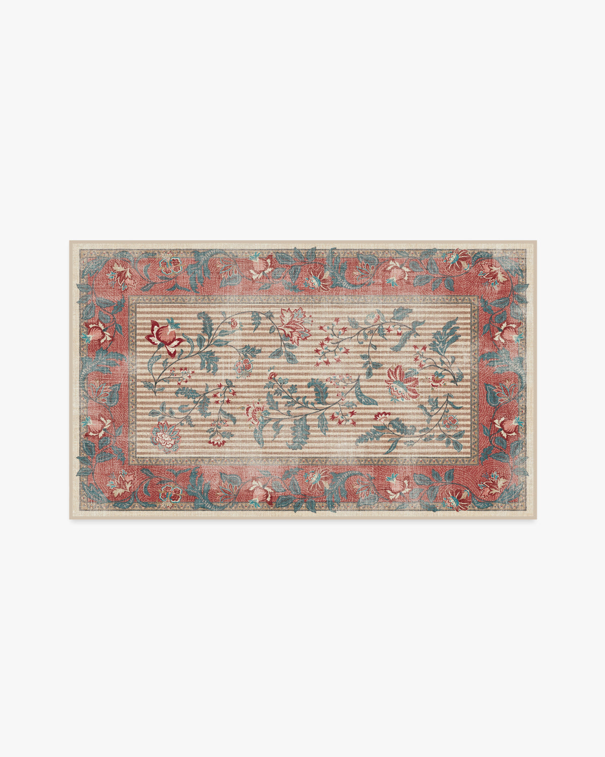 Lilou Currant — Halı, Turkuaz Yeşil, AREA, beyaz zemin, 3x5