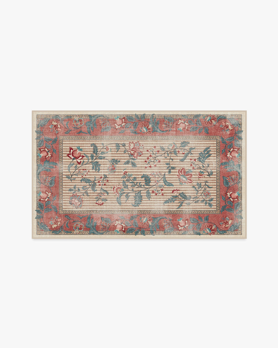 Lilou Currant — Halı, Turkuaz Yeşil, AREA, beyaz zemin, 3x5