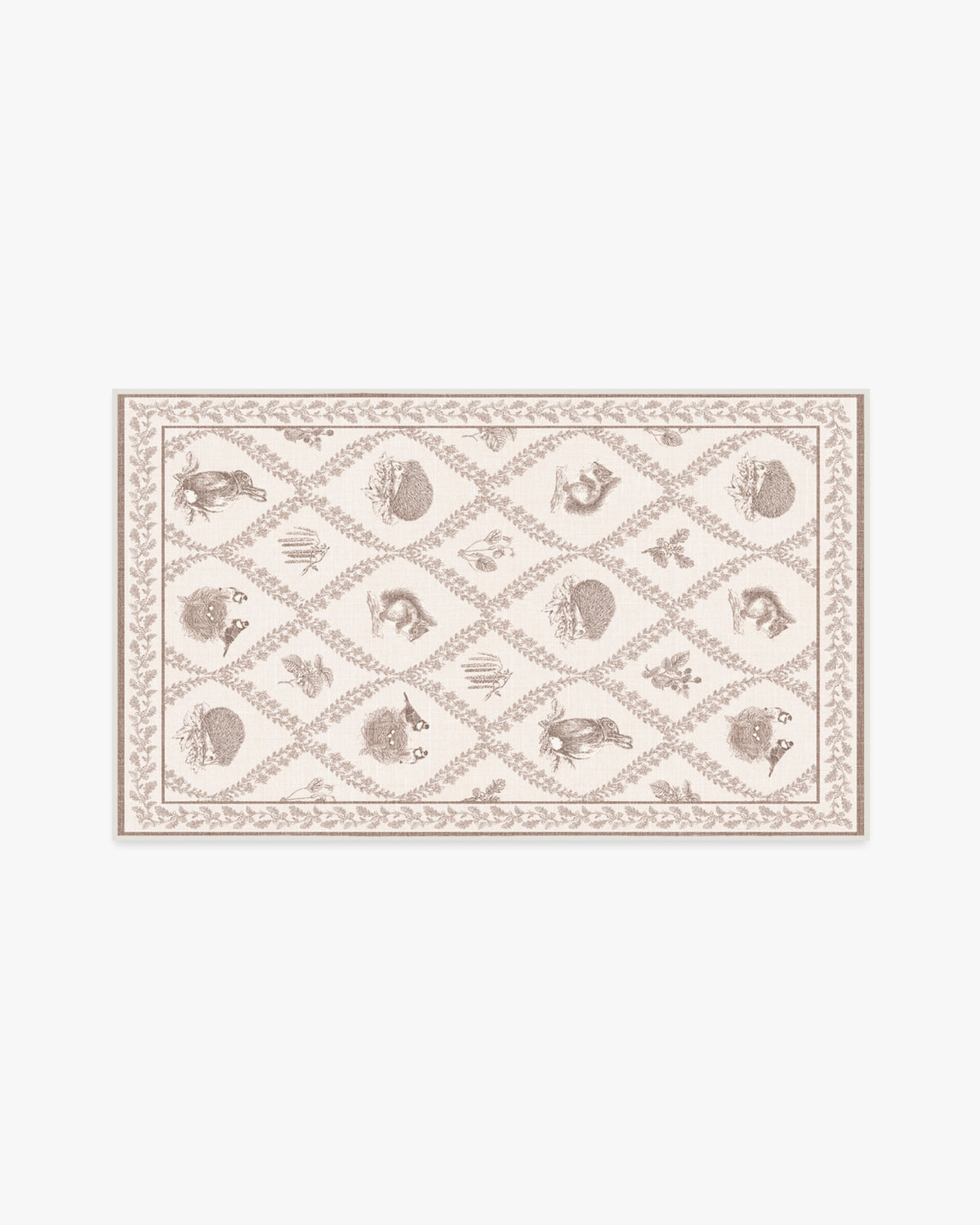 Squirrel Hedgehog — Halı, Fawn, AREA, beyaz zemin, 3x5