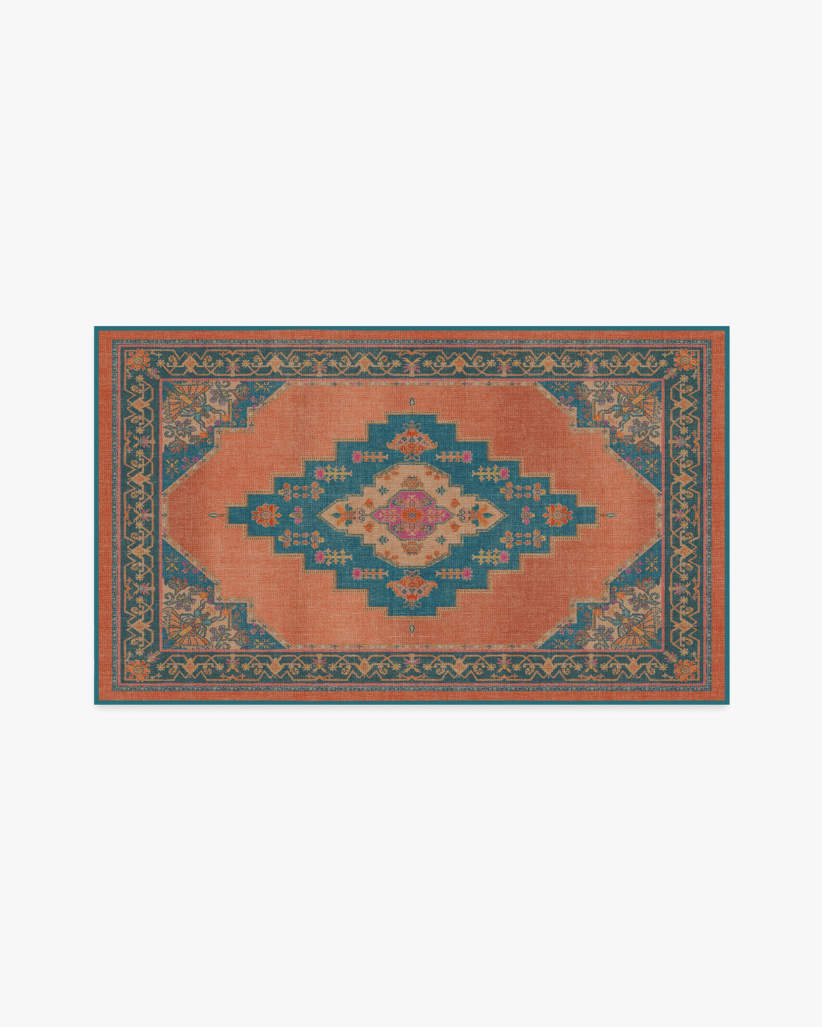 Sunset Bazaar Tropic — Halı, Mercan, AREA, beyaz zemin, 3x5