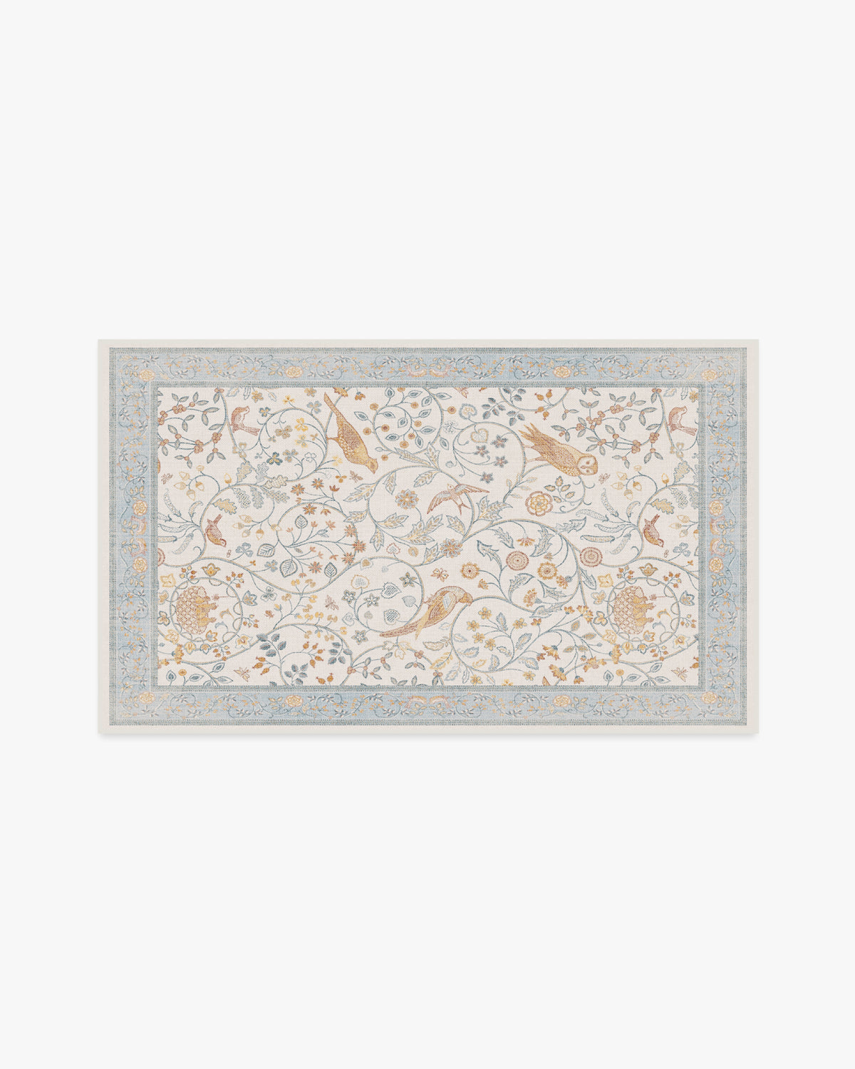 Morris And Co Newill — Halı, Fildişi Mavisi, AREA, beyaz zemin, 3x5