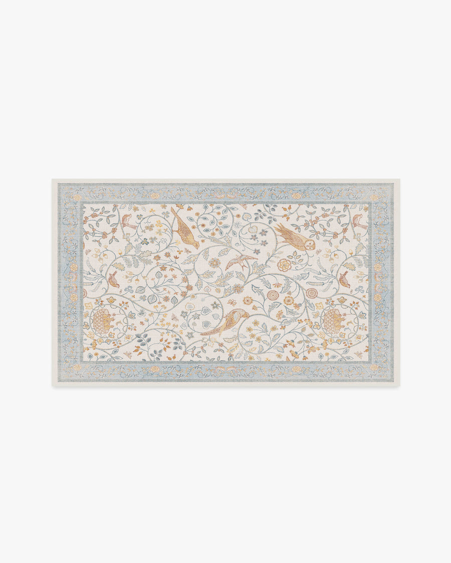 Morris And Co Newill — Halı, Fildişi Mavisi, AREA, beyaz zemin, 3x5