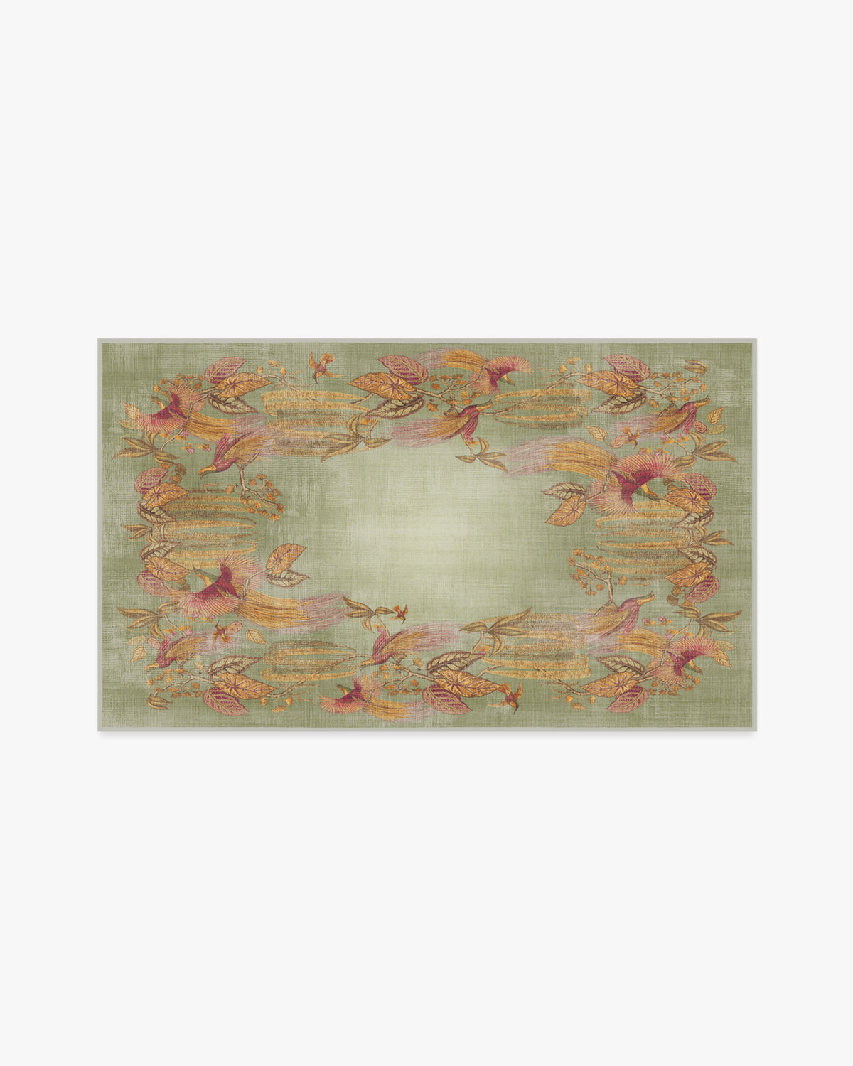 Bird Of Paradise — Halı, Gümüş Fern, AREA, beyaz zemin, 3x5