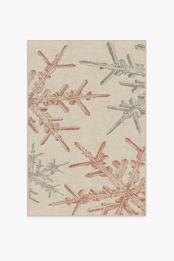 Snowflake Creme — Halı, Bej, AREA, beyaz zemin, 4x6