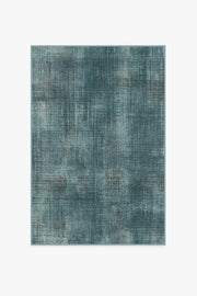 Sudaria Solid — Halı, Turkuaz Mavi, AREA, beyaz zemin, 4x6
