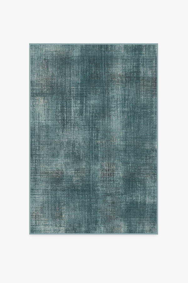 Sudaria Solid — Halı, Turkuaz Mavi, AREA, beyaz zemin, 4x6