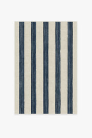 Sumi Sailor Stripe — Halı, Lacivert, AREA, beyaz zemin, 4x6