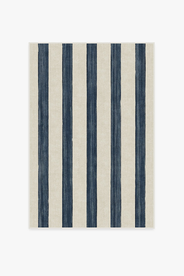Sumi Sailor Stripe — Halı, Lacivert, AREA, beyaz zemin, 4x6