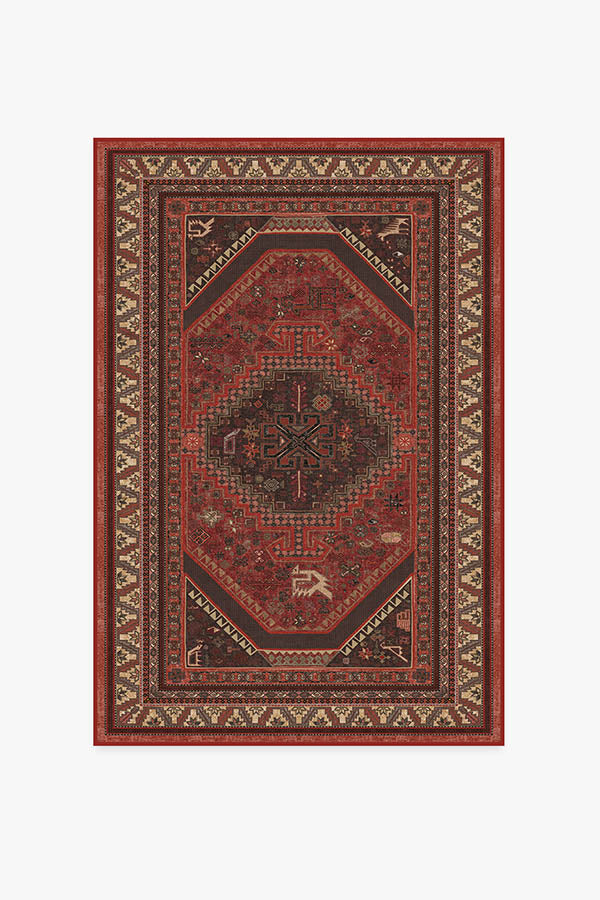 Zareen — Halı, Scarlet Kırmızı, AREA, beyaz zemin, 4x6