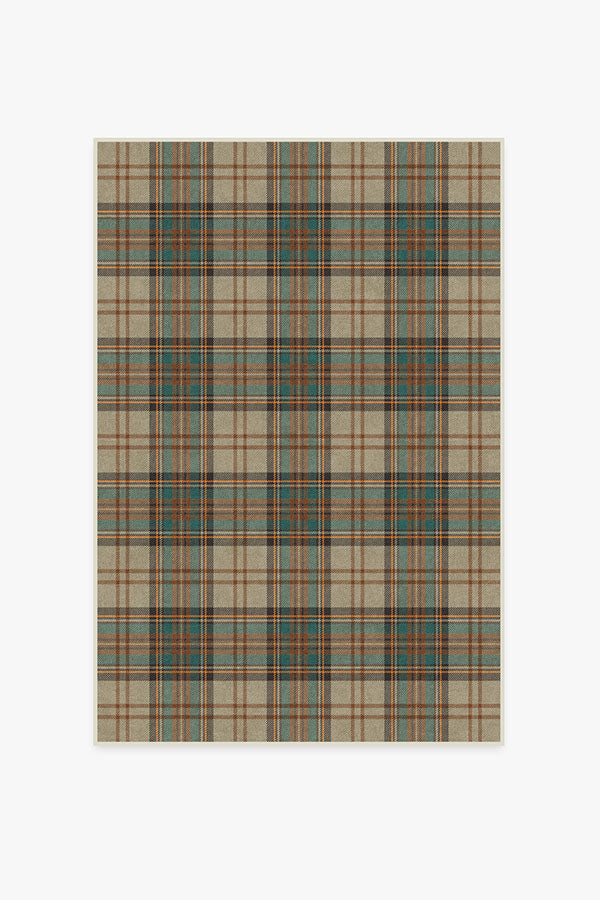Dress Stewart Tartan — Halı, Haki, AREA, beyaz zemin, 4x6