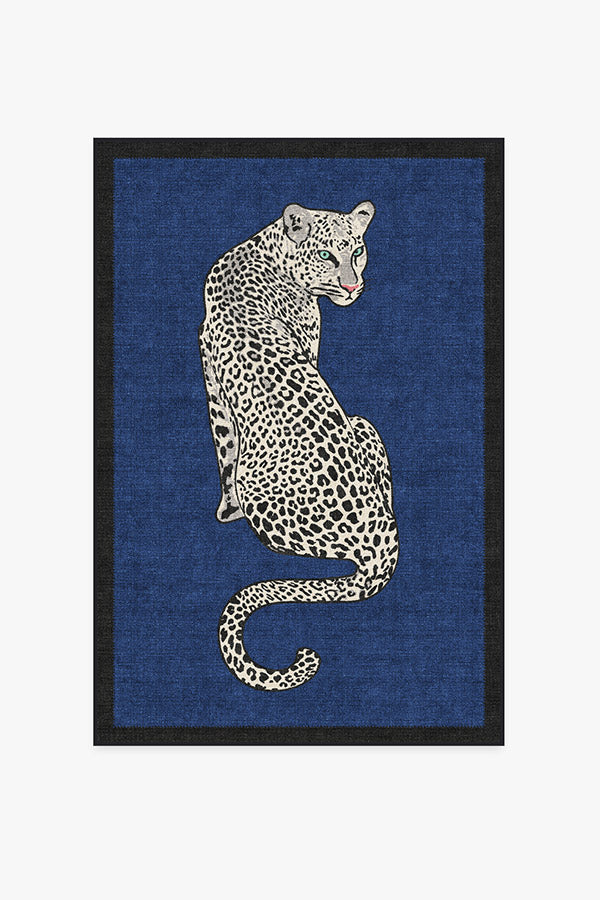 Snow Leopard — Halı, Safir, AREA, beyaz zemin, 4x6
