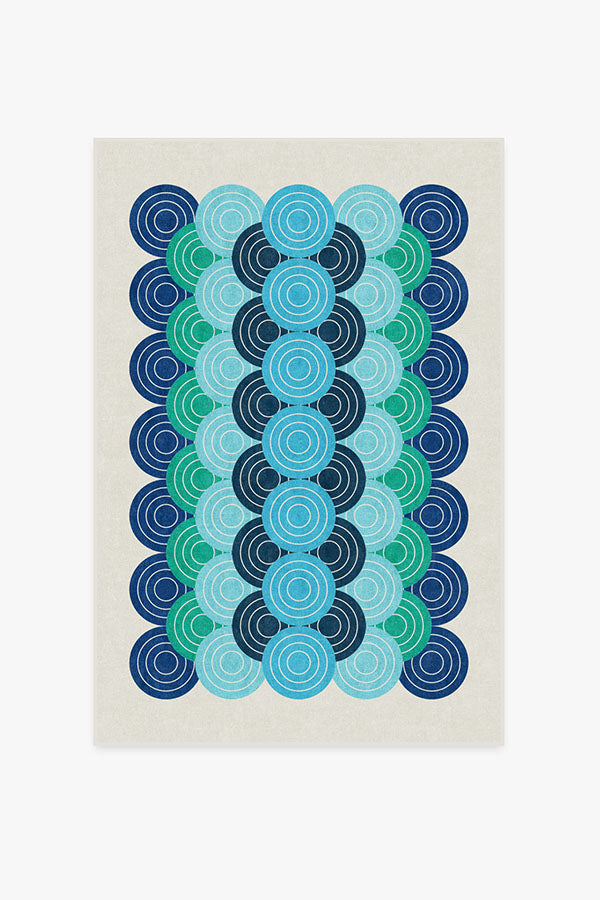 Biba — Halı, Mavi Yeşil, AREA, beyaz zemin, 4x6