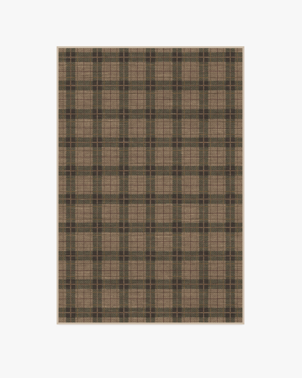 Alfie Plaid — Halı, Doğal Yeşil, AREA, beyaz zemin, 4x6