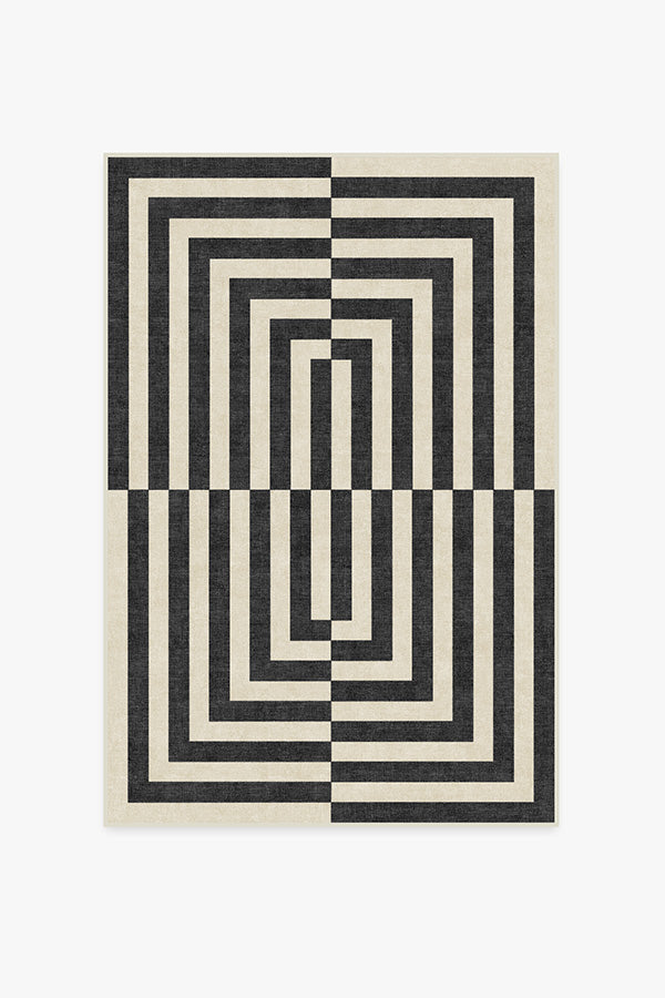 Op Art — Halı, Antrasit, AREA, beyaz zemin, 4x6