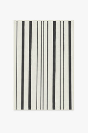 Hudson Stripe — Halı, Siyah, AREA, beyaz zemin, 4x6