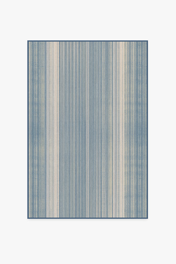 Coastal Linear Stripe — Halı, Arduvaz, AREA, beyaz zemin, 4x6