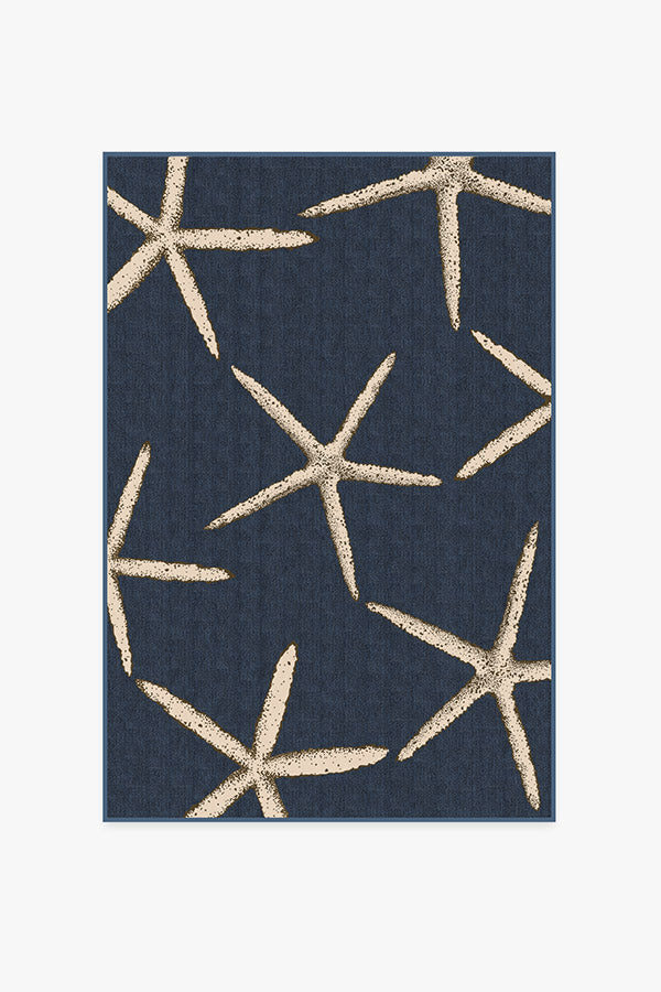 Starfish — Halı, Lacivert, AREA, beyaz zemin, 4x6
