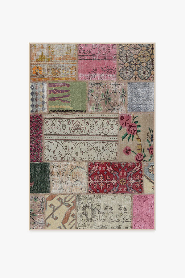 Patchwork Boho — Halı, Kırmızı, AREA, beyaz zemin, 4x6