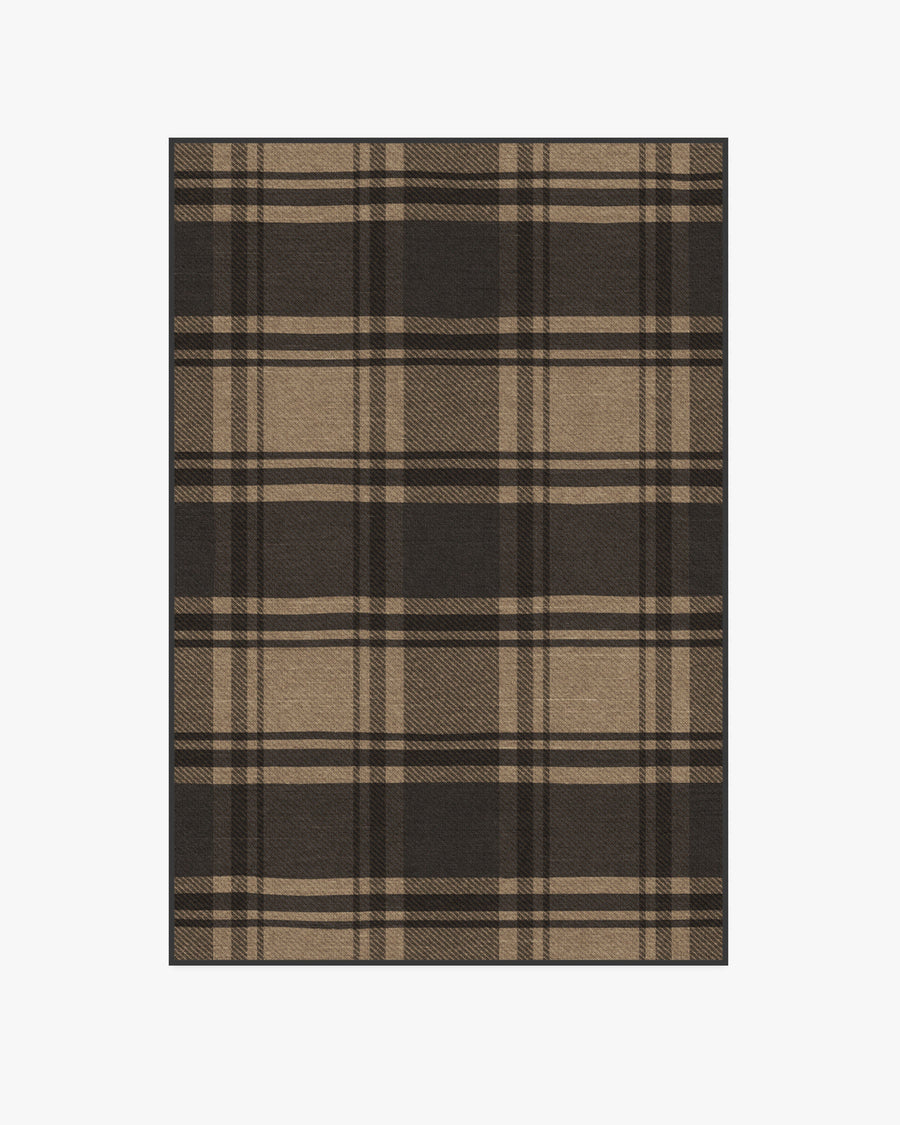 Easton Plaid — Halı, Antrasit Doğal, AREA, beyaz zemin, 4x6
