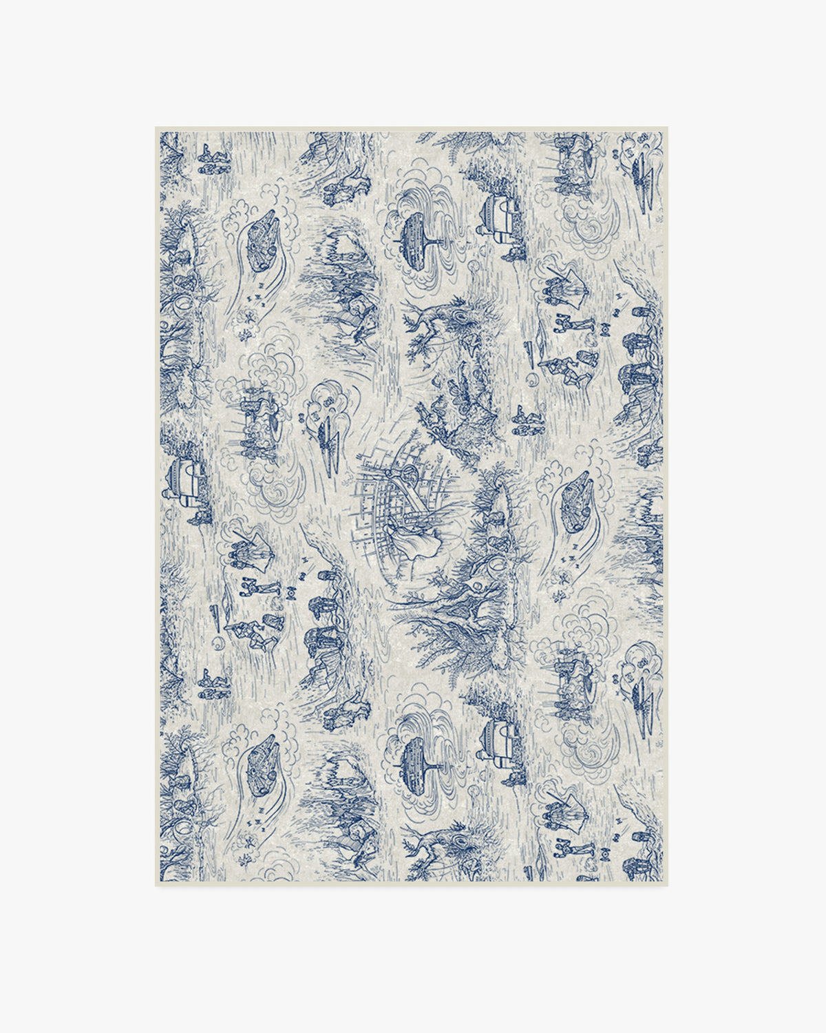 Toile — Halı, Mavi, AREA, beyaz zemin, 4x6