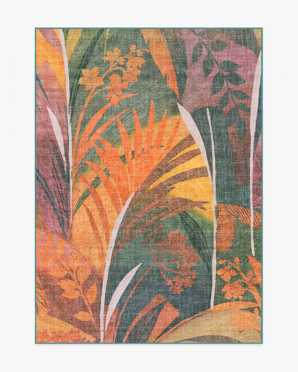 Palmera — Halı, Çok Renkli, AREA, beyaz zemin, 5x7